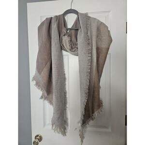 Maurices Tan Beige‎ Brown Oblong Winter Scarf